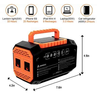 Webetop Portable Generator 167WH 45000mAh – Device usages