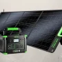 Full view of the EBL 1000W Power station with 200W solar panel
