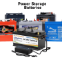 Power Storage Battery - Lithium-ion BMS Batteries Image showing set of Power Storage Battery including Lithium-ion LiFePO4